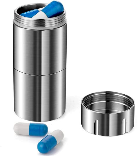 locking purse size metal pill box|pill box review.